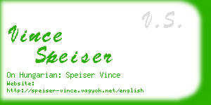 vince speiser business card